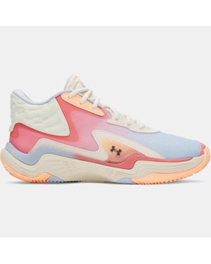 Under Armour Spawn 7 Mid Basketball Shoes Stone Sun Kiss Washed - Pink