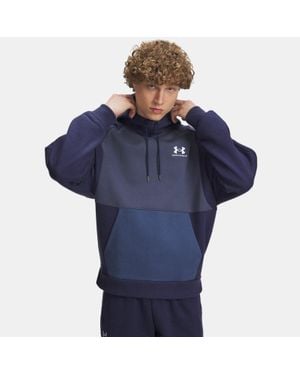 Under Armour Icon Heavyweight Colorblocked Hoodie Washed Downpour - Blue