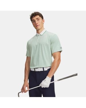 Under Armour Armourdry Rib Stripe Polo Citrine Midnight - Green