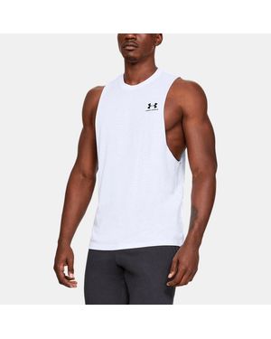 Under Armour Ua Left Chest Cut-off Tank - White