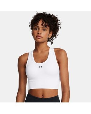 Under Armour Sujetador Deportivo Vanish Seamless Mid Para Mujer Negro - Blanco