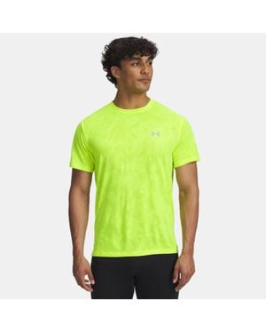 Under Armour Launch Camo Short Sleeve High Vis Reflective - Green