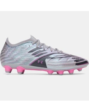 Under Armour Chaussure De Football Shadow Pro 4 Ag Unisexe Acier Metallique Argent Noir - Gris
