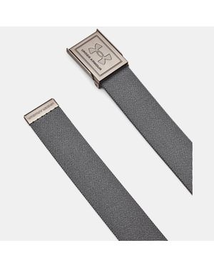 Under Armour Cintura Drive Stretch Webbing Da Uomo Castlerock Nero Argento - Grigio