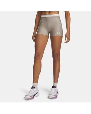 Under Armour Heatgear Shorty Für Damen Timberwolf Taupe Summit Weiß - Natur