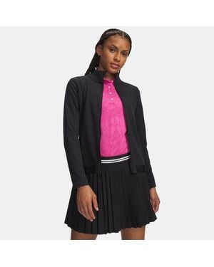 Under Armour Drive Lightweight Damestop Met Ritssluiting Zwart Wit Zwart - Rood