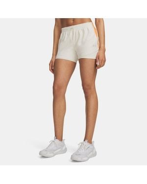 Under Armour Velociti Pro 4" 2-In-1 Shorts Stone Reflective - White