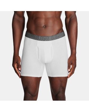 Under Armour Ua Performance Cotton 6" 3-pack Boxerjock - White
