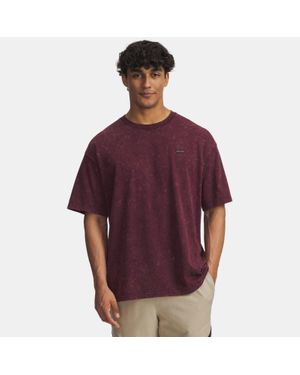Under Armour Heavyweight Logo Wash Oversized Short Sleeve Dark - Purple
