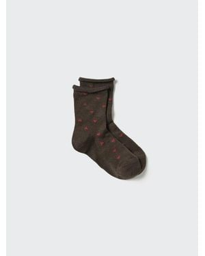 Uniqlo Heattech Sokken (Print) - Wit