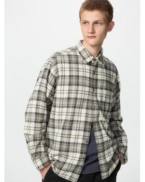 Uniqlo Flanellen Overhemd (Geruit) - Grijs