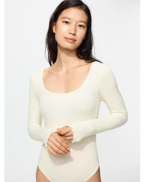 Uniqlo Heattech Extra Warm Kasjmiermix Body - Wit