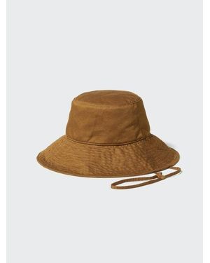 Uniqlo Hoed Van Linnen-Katoenmix (Uv-Bescherming, Verstelbaar) - Bruin