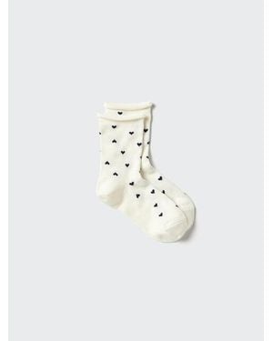 Uniqlo Heattech Sokken (Print) - Wit