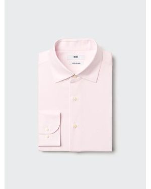 Uniqlo Super Non-Iron Overhemd (Semi-Cutaway) - Roze
