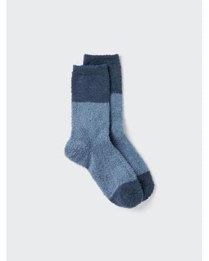 Uniqlo Heattech Sokken (Fluffy) - Blauw