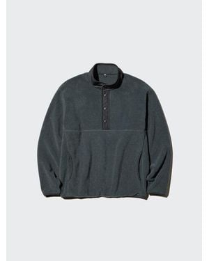 Uniqlo Fleece Trui (Knopen) - Blauw