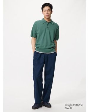 Uniqlo Easy Broek Van Linnenmix - Groen