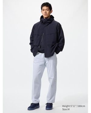 Uniqlo Stretchy Easy Enkelbroek (Seersucker) - Blauw