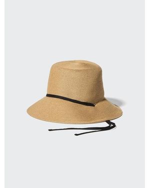 Uniqlo Gevlochten Hoed (Uv-Bescherming, Verstelbaar) - Wit