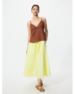 Uniqlo Geplooide Rok Van Katoenmix - Geel