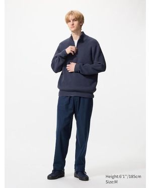 Uniqlo Flanellen Easy Enkelbroek - Blauw