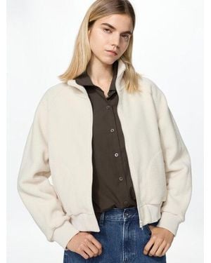 Uniqlo Fleece Blouson Jack - Naturel