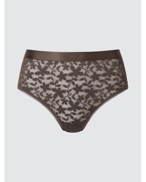 Uniqlo Slip Met Hoge Taille (Micro-Kant) - Wit