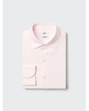 Uniqlo Super Non-Iron Overhemd (Slim Fit, Semi-Cutaway) - Roze