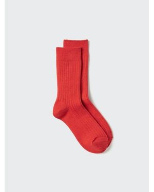 Uniqlo Heattech Geribde Sokken - Rood