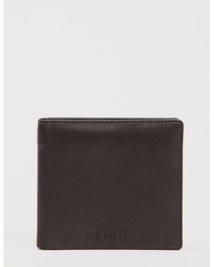Dents Bill Leather Fold Wallet - Grey