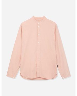 Folk Half Placket Grandad Shirt - Pink
