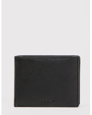 Dents Leather Bill Fold Wallet And Coin Purse - Black