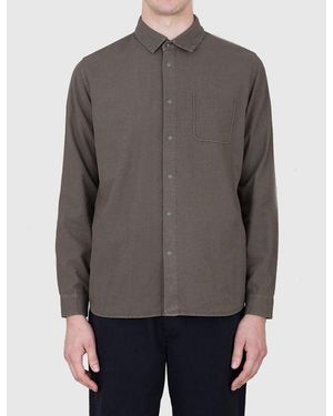 Folk Flannel Pop Stud Shirt - Grey
