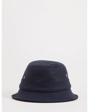Universal Works Melton Wool Bucket Hat - Blue