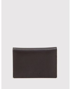 Dents Leather Credit Card Holder - Grey