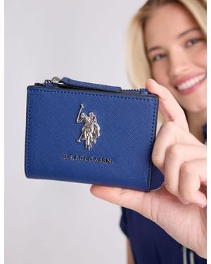 U.S. POLO ASSN. Logo Snap Wallet - Blue
