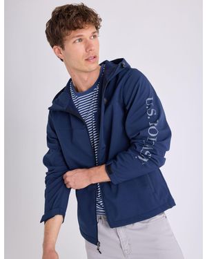 U.S. POLO ASSN. Polar Fleece Bonded Wordmark Jacket - Blue