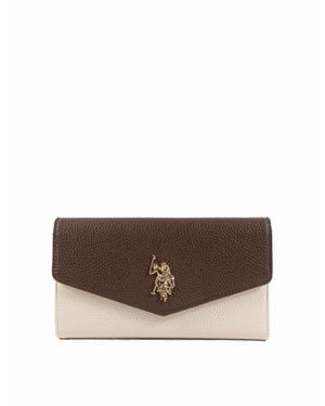 U.S. POLO ASSN. Trifold Flap Wallet - Brown
