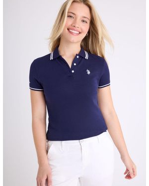 U.S. POLO ASSN. Double Tipped Polo Shirt - Blue
