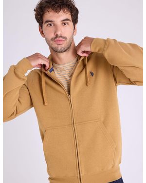 U.S. POLO ASSN. Full Zip Lined Hoodie - Natural