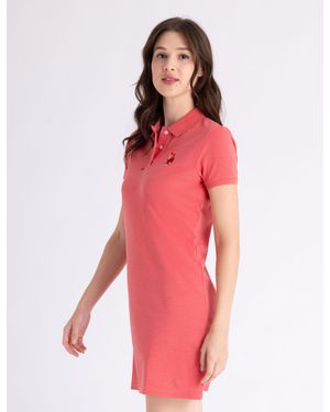 U.S. POLO ASSN. Multi Tonal Mini Polo Dress - Red