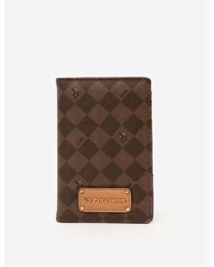 U.S. POLO ASSN. Diamond Passport Case - Brown