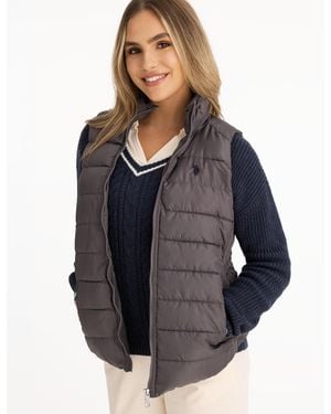 U.S. POLO ASSN. Cozy Fur Lined Vest - Blue