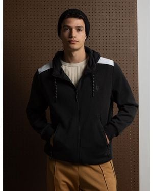 U.S. POLO ASSN. Label Bonded Interlock Zip Hoodie - Black