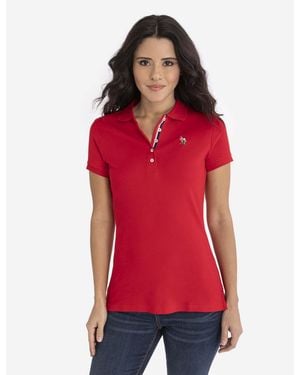 U.S. POLO ASSN. Solid Interlock Polo Shirt - Red