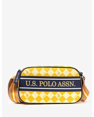 U.S. POLO ASSN. Diamond Stripe Crossbody Bag - Yellow