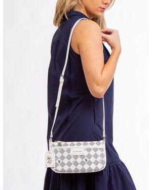 U.S. POLO ASSN. Diamond Signature Crossbody Baguette Bag - Blue