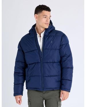 U.S. POLO ASSN. Solid Quilted Channel Puffer Jacket - Blue