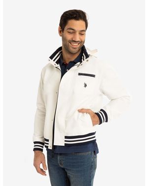 U.S. POLO ASSN. Yacht Jacket With Patch Pocket - White